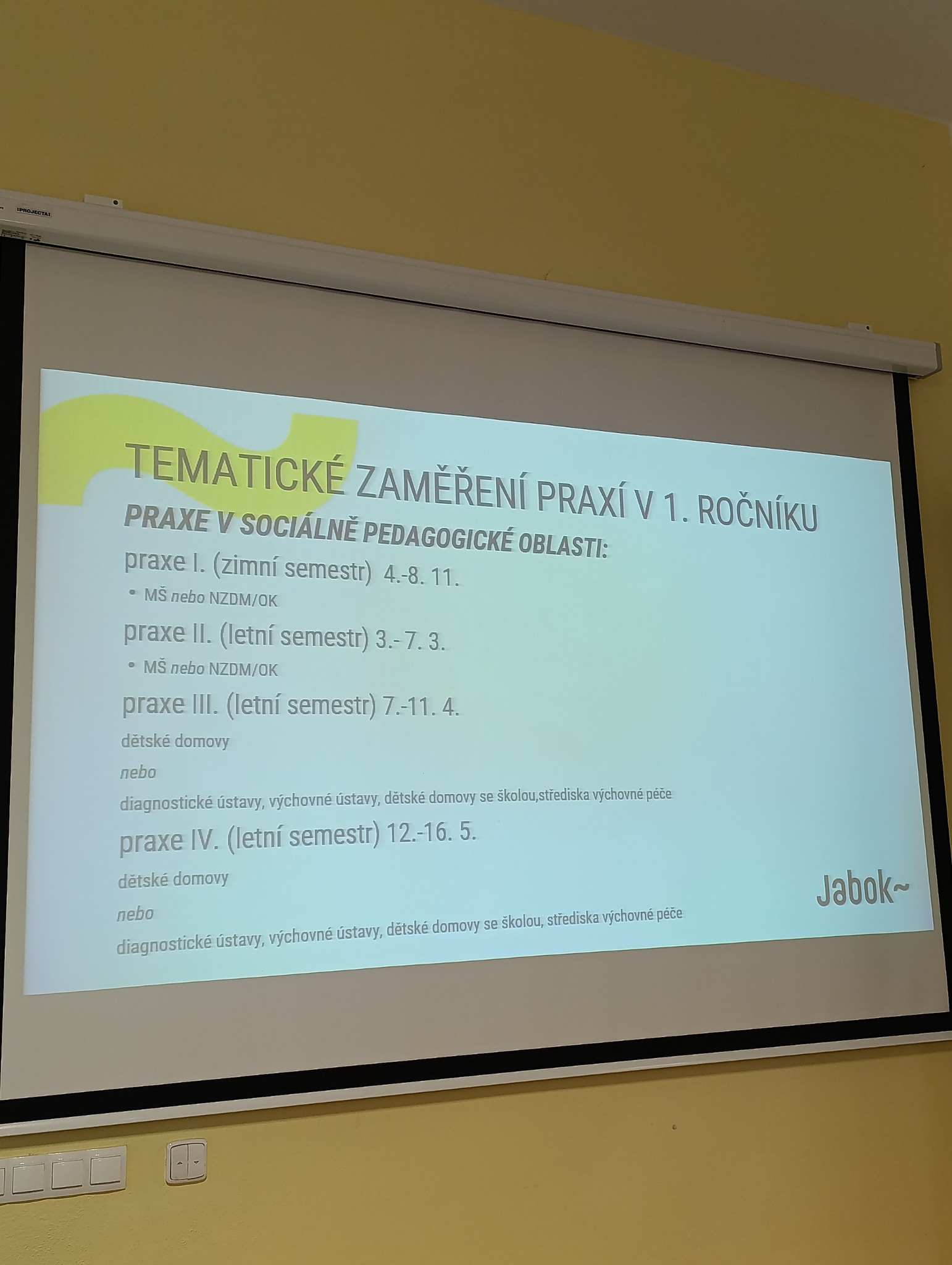 Presentace semináře pro studenty