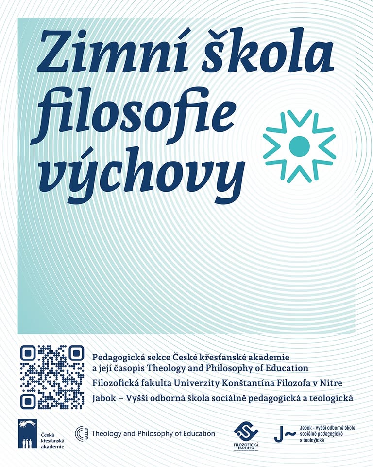 plakát s qr kodem zimní škola filosofie výchovy