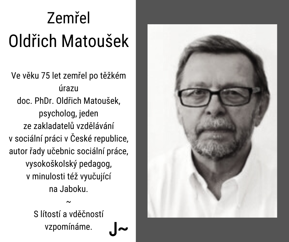 Zemřel Oldřich Matoušek Oldřich Matoušek